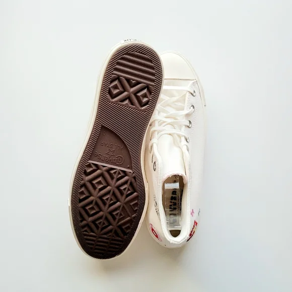 Converse CTAS Lift Hi Egret Black Pink Foam Women's 11 - Picture 6 of 7